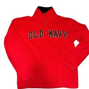 Youth extra large Old Navy red fleece quarter zip